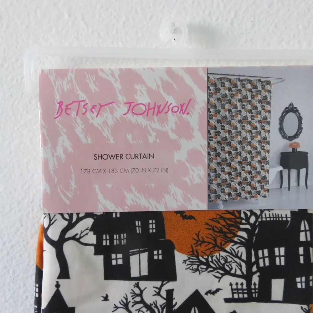 (#H) Betsey Johnson Candy Haunted House Shower Curtain